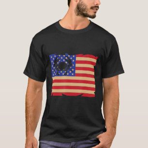 Camiseta Bandeira Americana Viciada em Caranguejo Azul