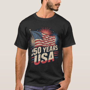 Camiseta Bandeira Americana Vintage 250 Anos EUA