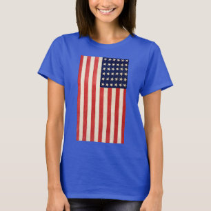 Camiseta Bandeira Americana Vintage Antiga Trinta e Seis Es