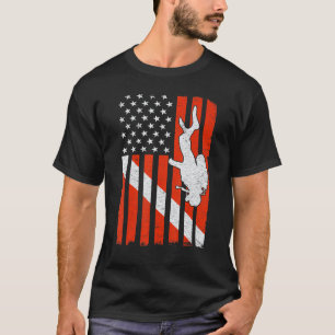 Camiseta Bandeira Americana Vintage Diver Down Dive Bandeir