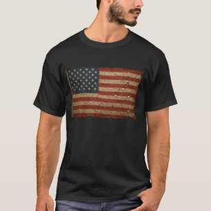 Camiseta Bandeira Americana Vintage Maltratada – USA Gasta 