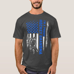 Camiseta Bandeira Americana Vintage Sou uma vovó de Hóquei