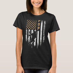 Camiseta Bandeira Americana Vintage Usa Orgulhosa Lacrosse