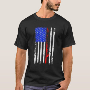 Camiseta Bandeira Americana Vintage Vara de Pesca Usa Patri