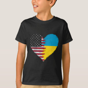 Camiseta Bandeira Americano-Ucraniana América EUA Ucrânia I
