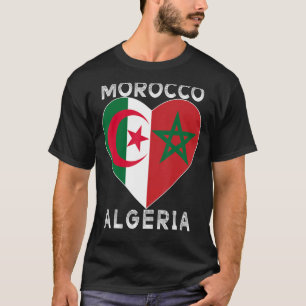 Camiseta Bandeira Amor Marrocos Argélia I Love Marrocos Arg