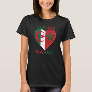 Camiseta Bandeira Amor Marrocos Argélia I Love Marrocos Arg