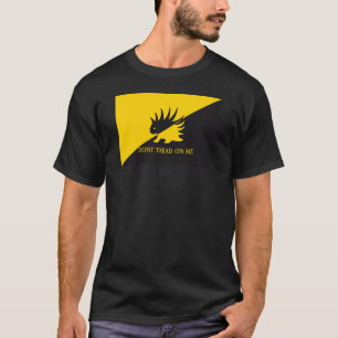 Camiseta bandeira Ancap logotipo de porco-espinho paródia d