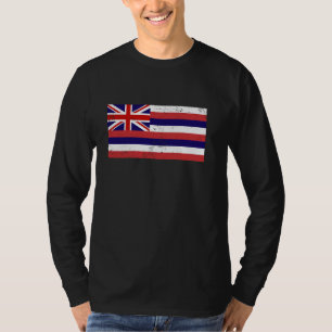 Camiseta Bandeira Angustiada das Ilhas do Havaí Estado Aloh