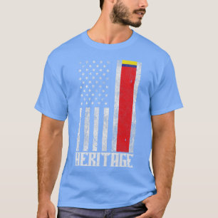 Camiseta Bandeira angustiada do Patrimônio Hispânico da Col