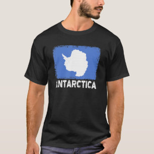 Camiseta Bandeira Antártica Suporta Pessoas Antárticas