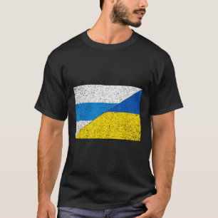 Camiseta Bandeira Anti-guerra Russa Bandeira da Ucrânia Net
