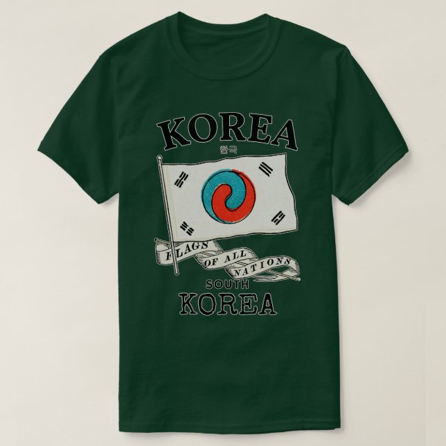 Camiseta Bandeira Antiga da Coreia do Sul (Frente do Design)
