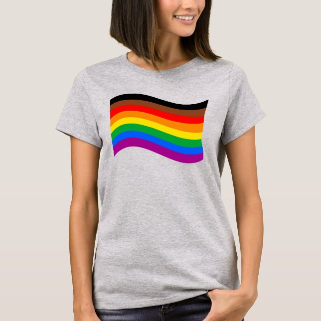 Camiseta Bandeira Arco-íris da Filadélfia (Frente)