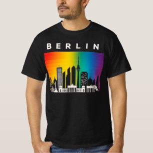 Camiseta Bandeira Arco-Íris LGBT de Berlim   Orgulho LGBTQI