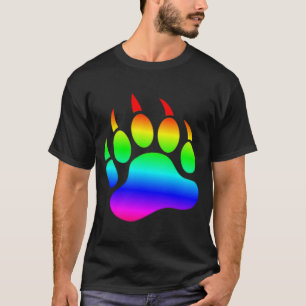 Camiseta Bandeira Arco-Íris Pata de Urso Gradiente GAY BEAR