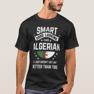 Camiseta Bandeira Argelina Orgulho Nativo Argélia Raízes A