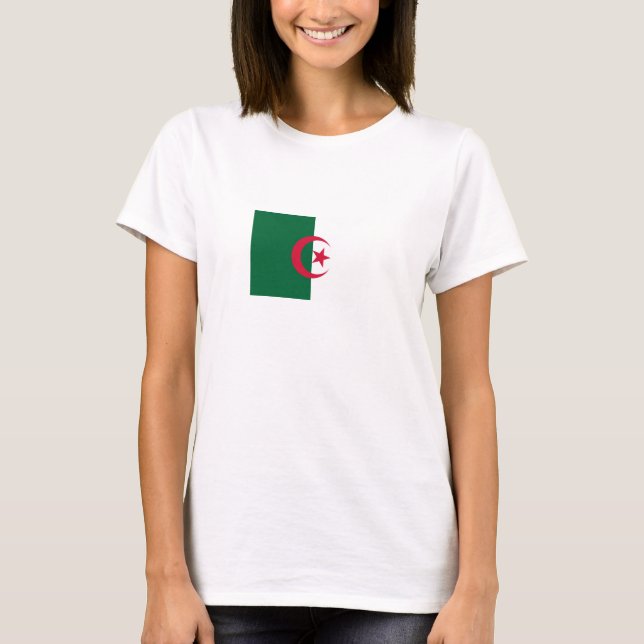 Camiseta Bandeira Argelina Patriótica (Frente)