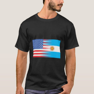 Camiseta Bandeira argentina americana Half Argentina Half U