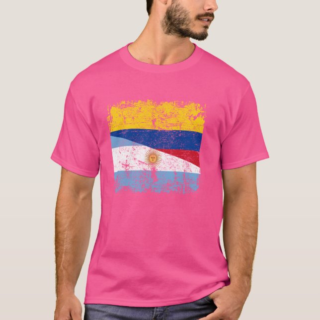 Camiseta Bandeira argentina-colombiana Argentina Colombi (Frente)
