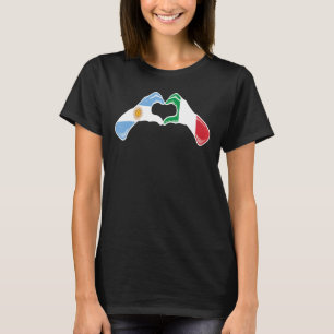 Camiseta Bandeira argentina - Coração italiano argentino