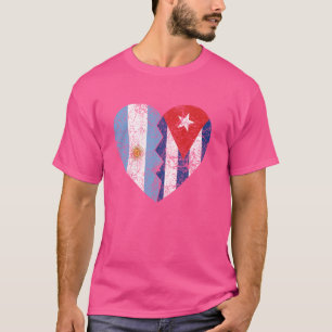 Camiseta Bandeira argentina cubana Coração Argentina Bandei
