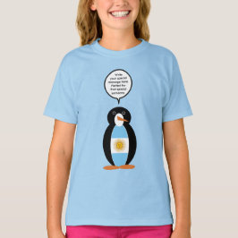 Camiseta Bandeira argentina falando Sra. Penguin personaliz