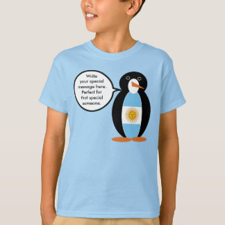 Camiseta Bandeira argentina falando Sra. Penguin personaliz
