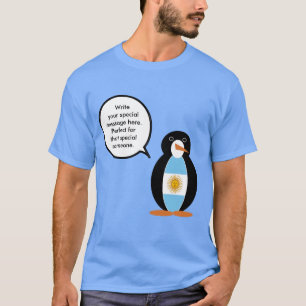 Camiseta Bandeira Argentina Pinguim Senhora Falante Masculi
