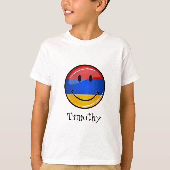 Camiseta Bandeira arménia de sorriso (Frente)