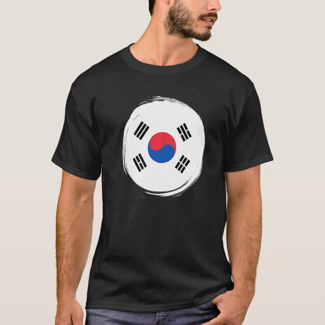 Camiseta Bandeira Artística da Coreia do Sul (Frente)