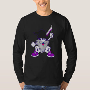 Camiseta Bandeira Asexual do Gnome Ás Ace Levante Orgulho L