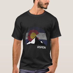 Camiseta Bandeira Aspen Colorado - Co Bluebird Day Mountain