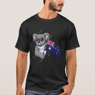 Camiseta Bandeira Australiana Urso Koala Austrália