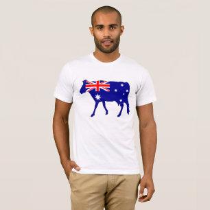 Camiseta Bandeira australiana - vaca