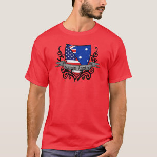 Camiseta Bandeira Australiano-Americana do protetor