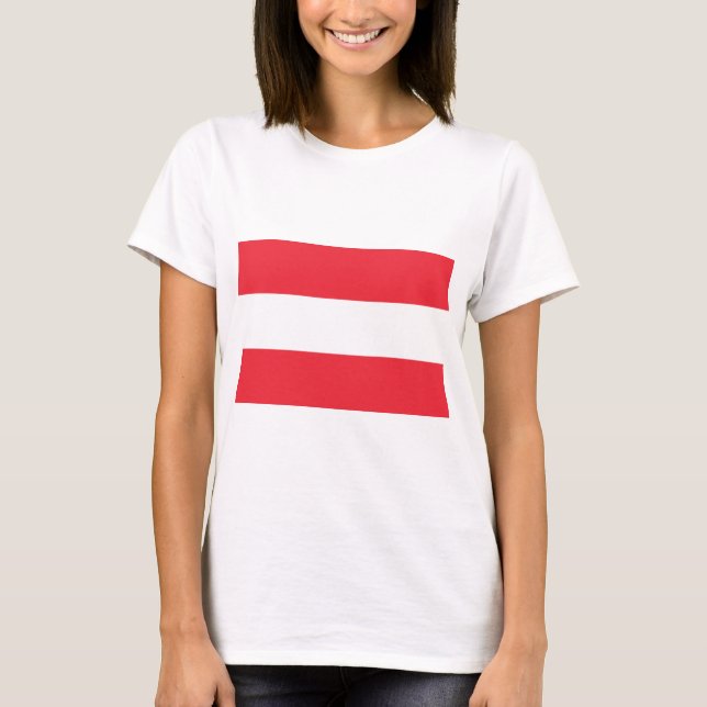 Camiseta Bandeira Austríaca (Áustria) (Frente)