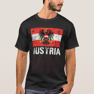 Camiseta Bandeira Austríaca Áustria Viena Terra das Montanh