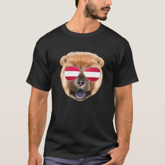 Camiseta Bandeira Austríaca - Cão-Vaca-Vaca Áustria - Bolso