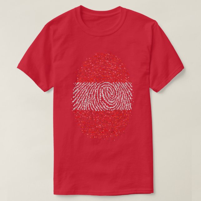 Camiseta Bandeira austríaca de impressão digital (Frente do Design)
