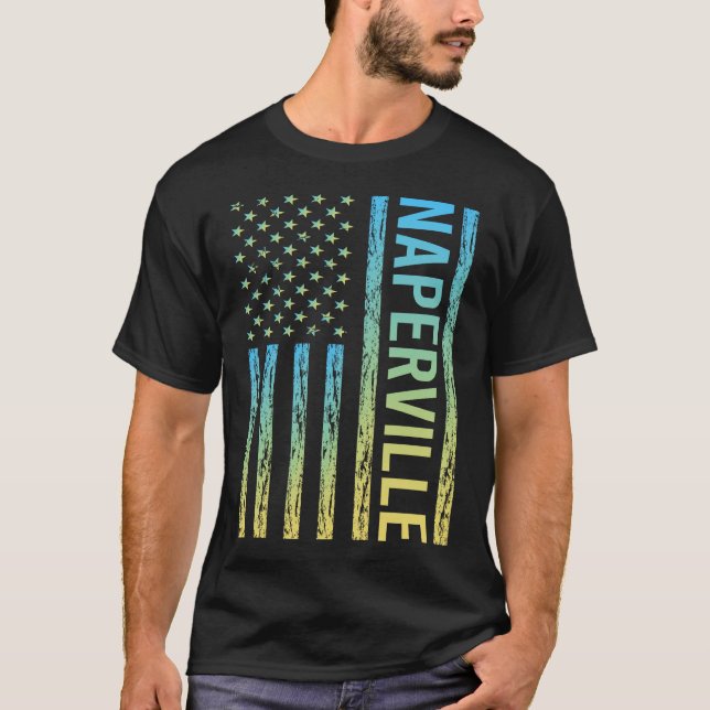 Camiseta Bandeira Azul Amarela - Naperville (Frente)