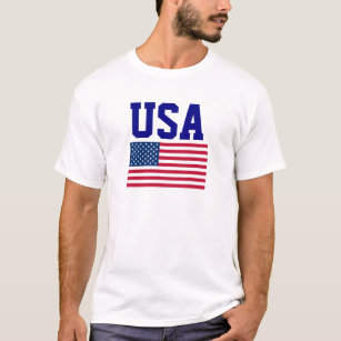 Camiseta Bandeira azul do fraseio e dos Estados Unidos da