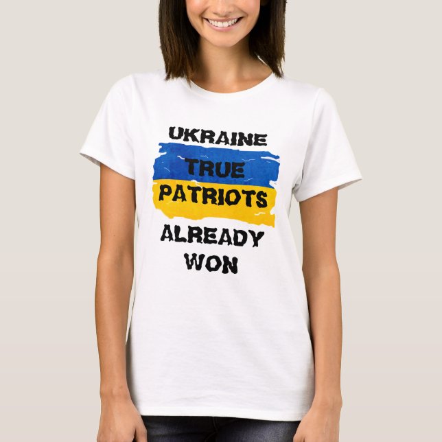 Camiseta Bandeira Azul e Amarelo da Ucrânia (Frente)
