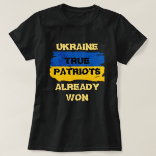 Camiseta Bandeira Azul e Amarelo da Ucrânia  