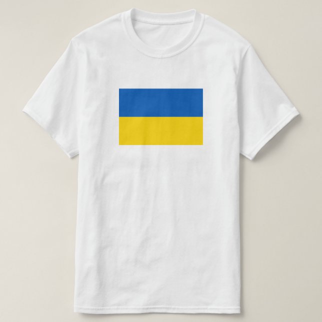 Camiseta Bandeira Azul Ucrânia e Amarelo (Frente do Design)