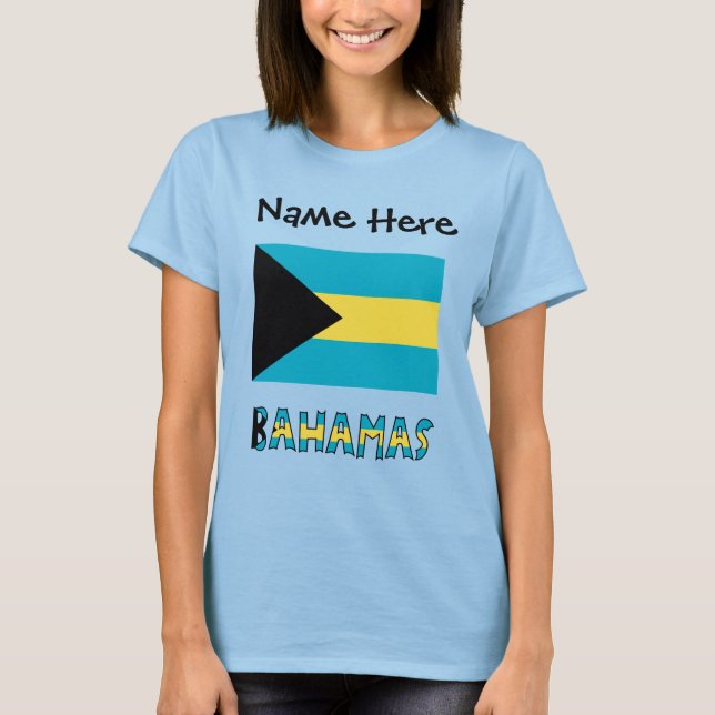 Camiseta Bandeira Bahamas Personalizada (Frente)