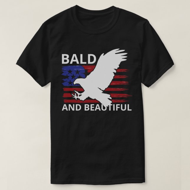 Camiseta Bandeira Bald Eagle EUA (Frente do Design)
