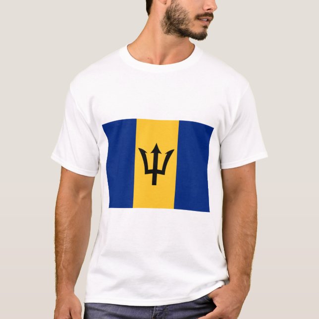 Camiseta Bandeira Barbadiana (Barbados) (Bajan) (Frente)