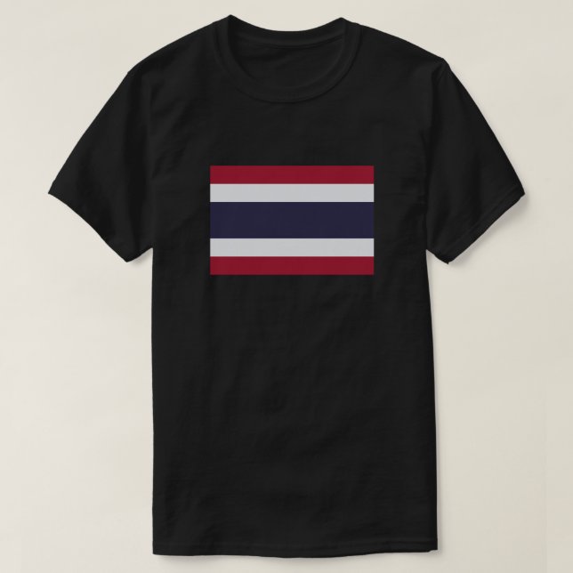 Camiseta Bandeira básica tailandesa T-Shirt (Frente do Design)
