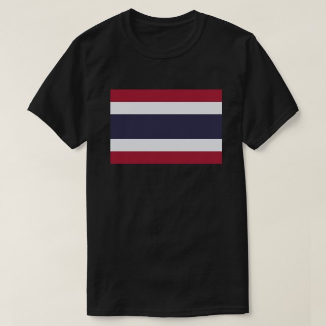 Camiseta Bandeira básica tailandesa T-Shirt (Frente do Design)
